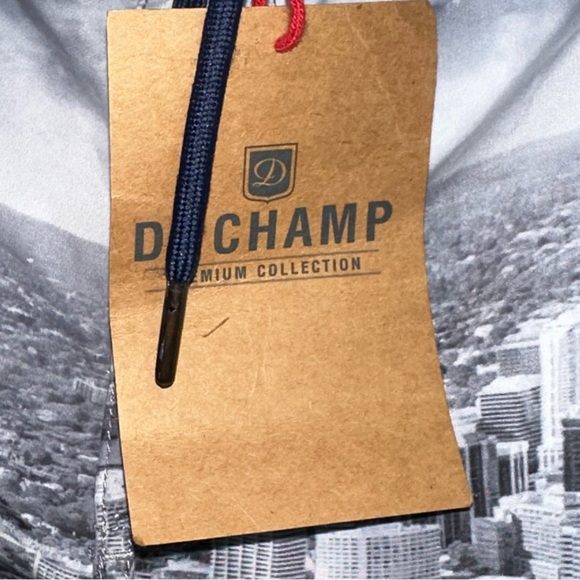 DUCHAMP Mens L Sydney Harbour Bridge Board Shorts City Scene Gray Vacation Beach - Picture 8 of 14